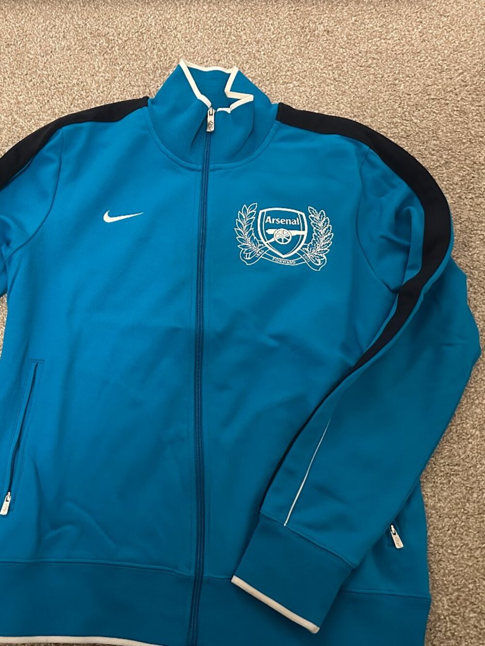 Nike Arsenal Track Jacket Men’s Large Blue 2011 London Football Soccer N98